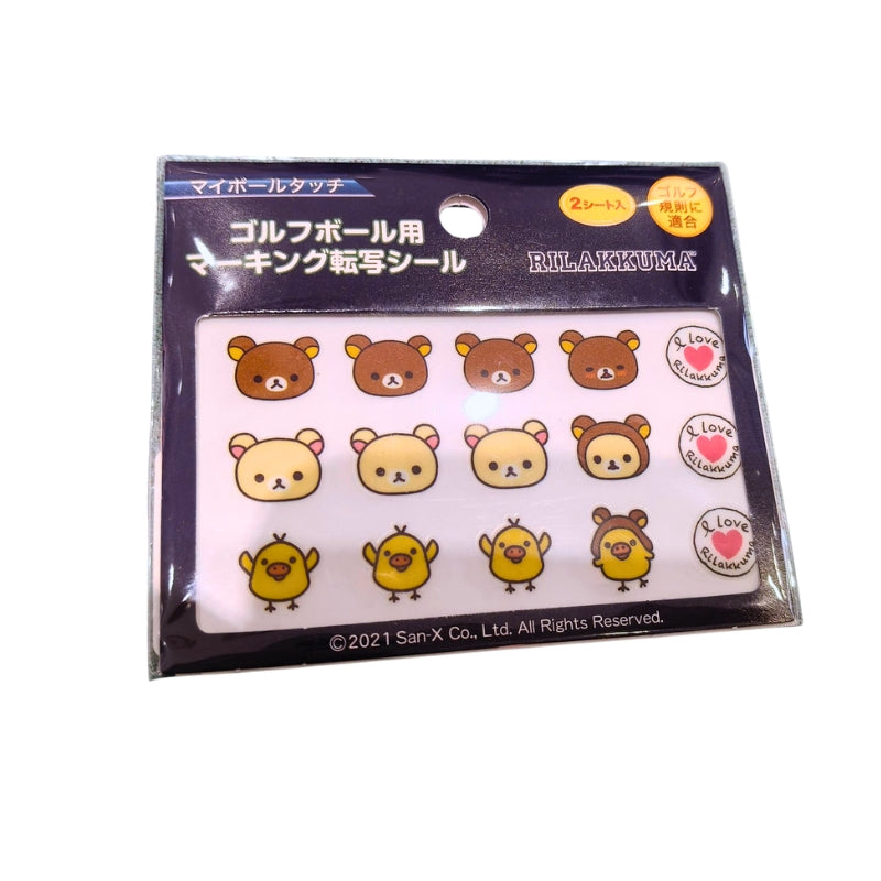 Rilakkuma Golf Ball Sticker