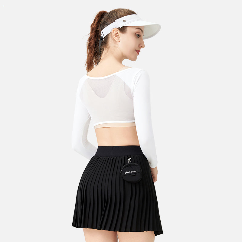 Women's Golf UV Arm Sleeves Cropped - White