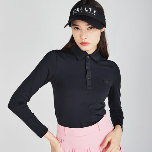 [CELLTY] Active Collar Long Sleeve - Black