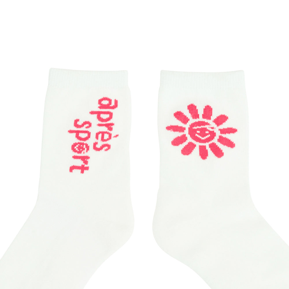 Daisy Sock - White Pink