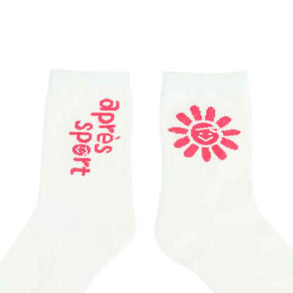 Daisy Sock - White Pink