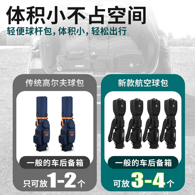 3D Cushion Travel Golf Bag - Black