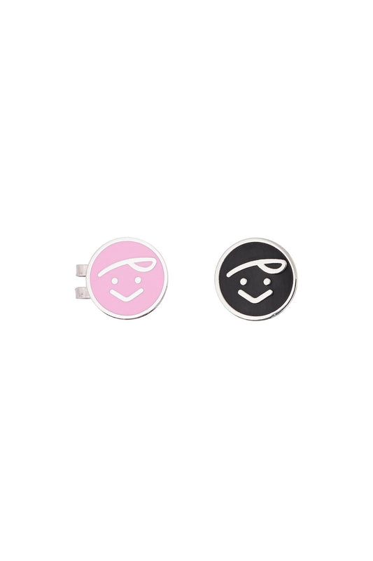 [piv'vee] Ball Marker Clip Set - Ebony Black / Pink