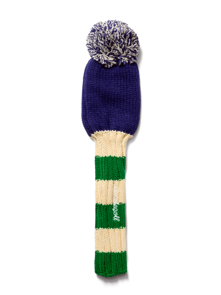 Stripe Knit Driver Cover - Navy