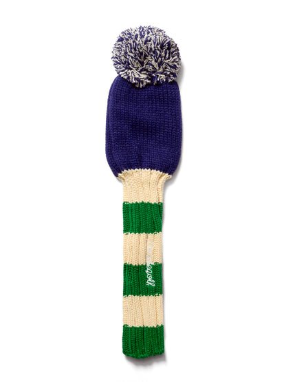 Stripe Knit Driver Cover - Navy