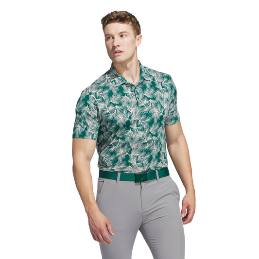 Ultimate365 Mesh Print Polo Shirt - Collegiate Green / Sandy Pink