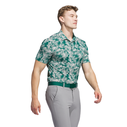 Ultimate365 Mesh Print Polo Shirt - Collegiate Green / Sandy Pink