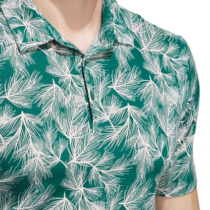 Ultimate365 Mesh Print Polo Shirt - Collegiate Green / Sandy Pink