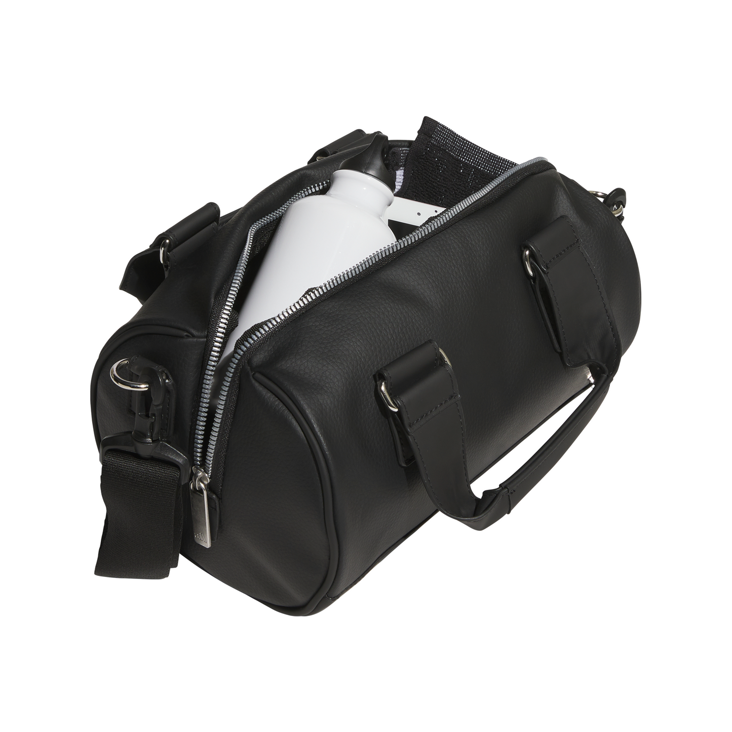 PU Round Tote Bag - Black