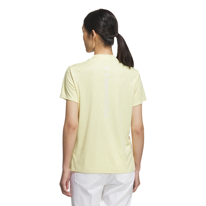 AEROREADY Deboss Mock Neck Short Sleeve Shirt - Powder Yellow