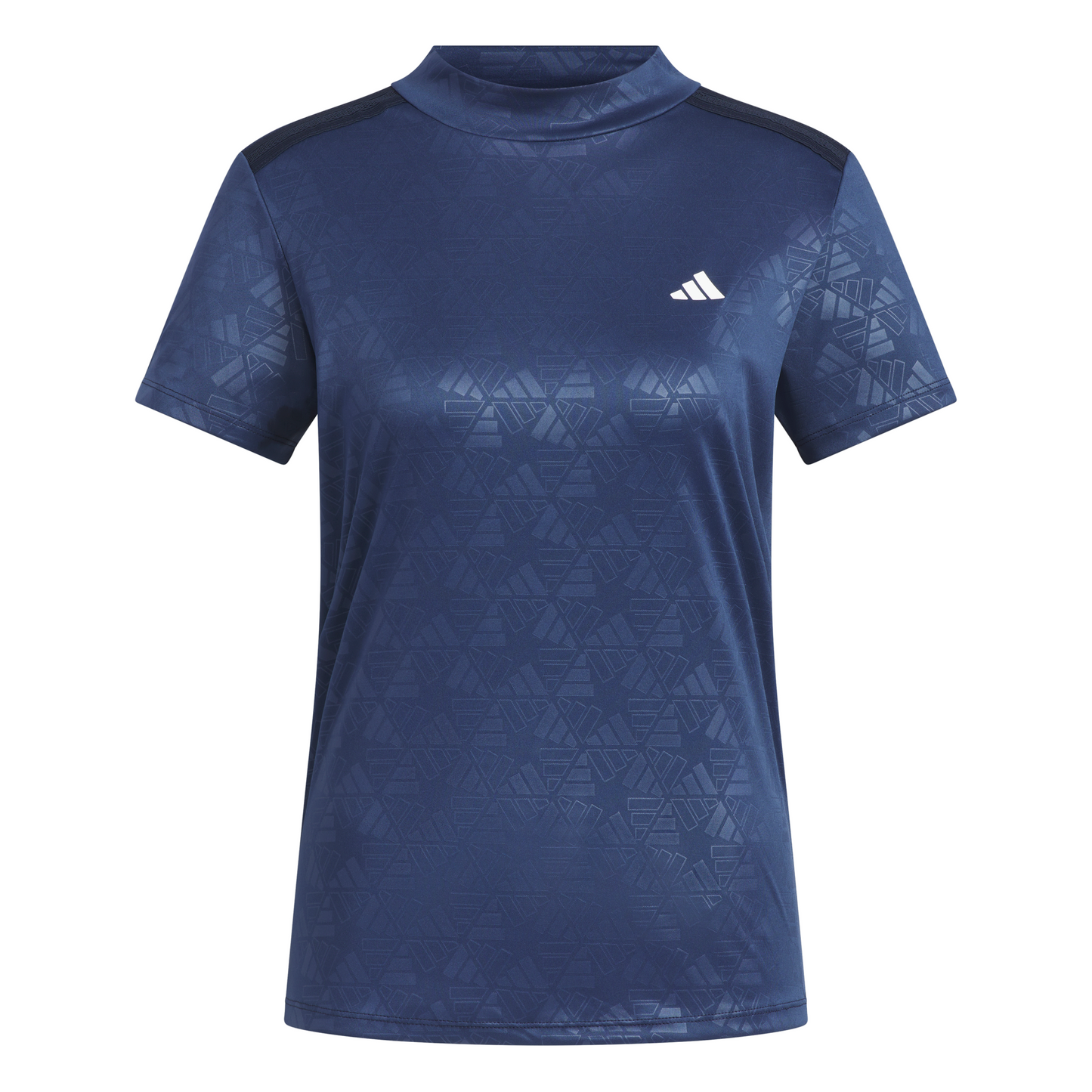 AEROREADY Deboss Mock Neck Short Sleeve Shirt - Collegiate Navy
