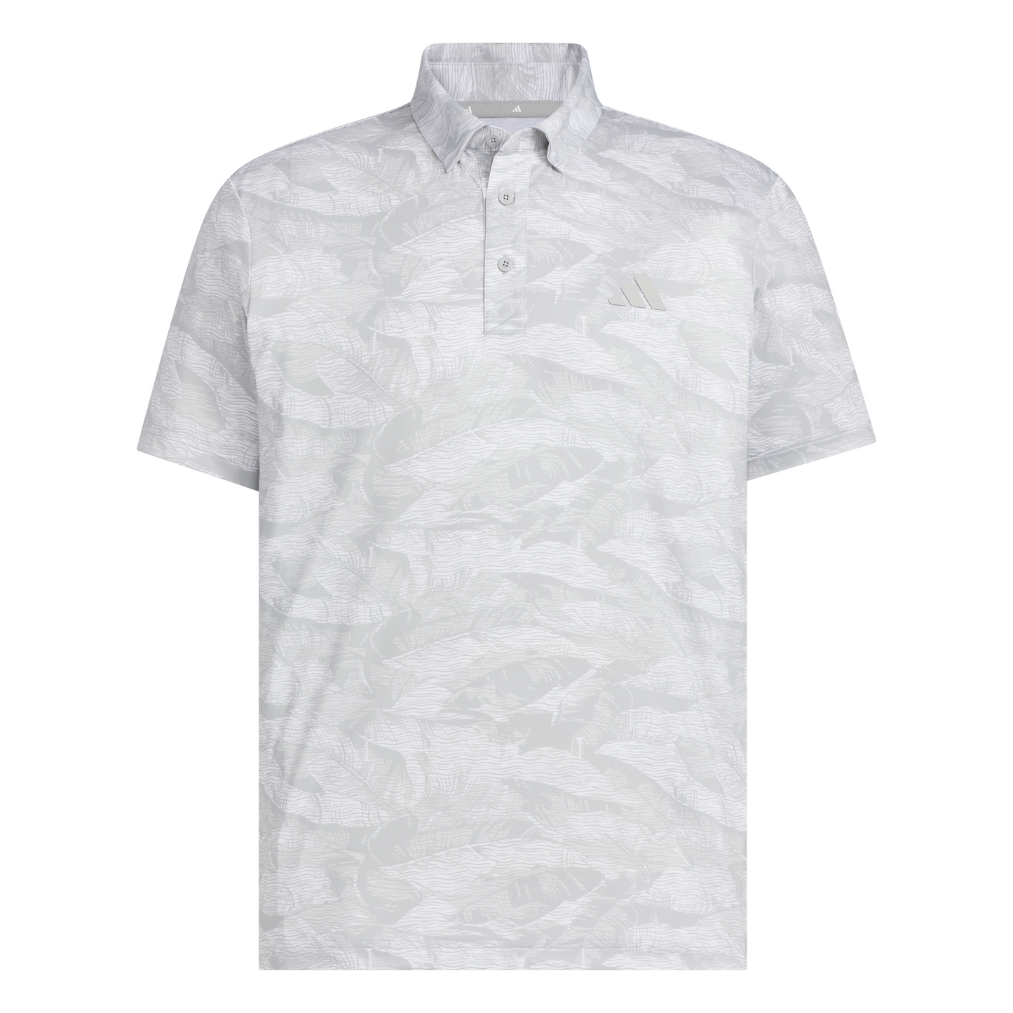 Graphic Aop Short Sleeve Polo Shirt - Grey