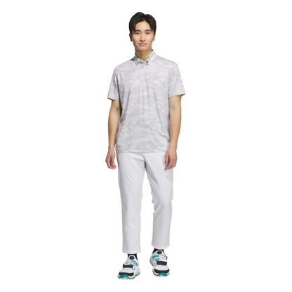 Graphic Aop Short Sleeve Polo Shirt - Grey