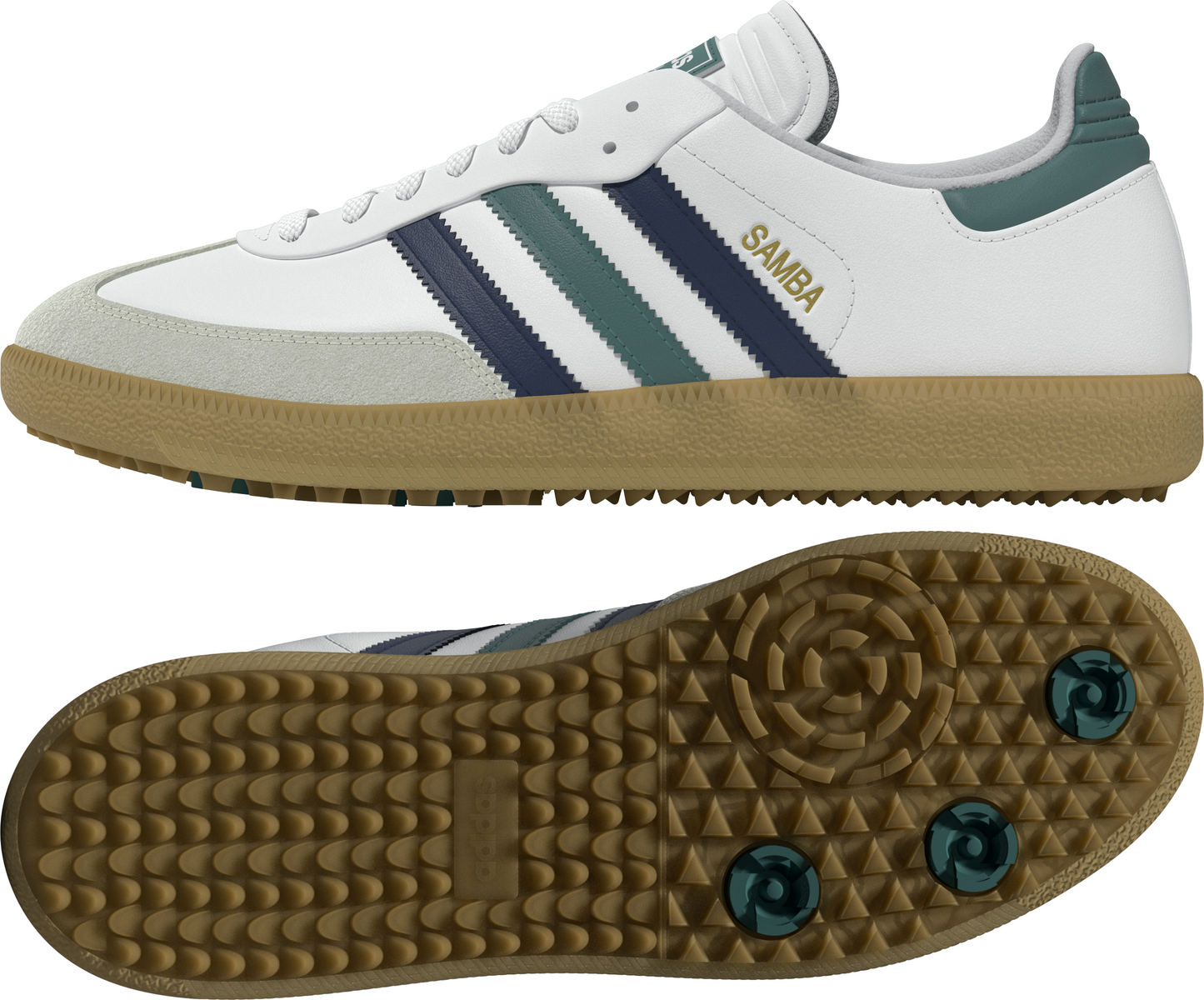 SAMBA Spikeless Golf Shoes	(Unisex) - White