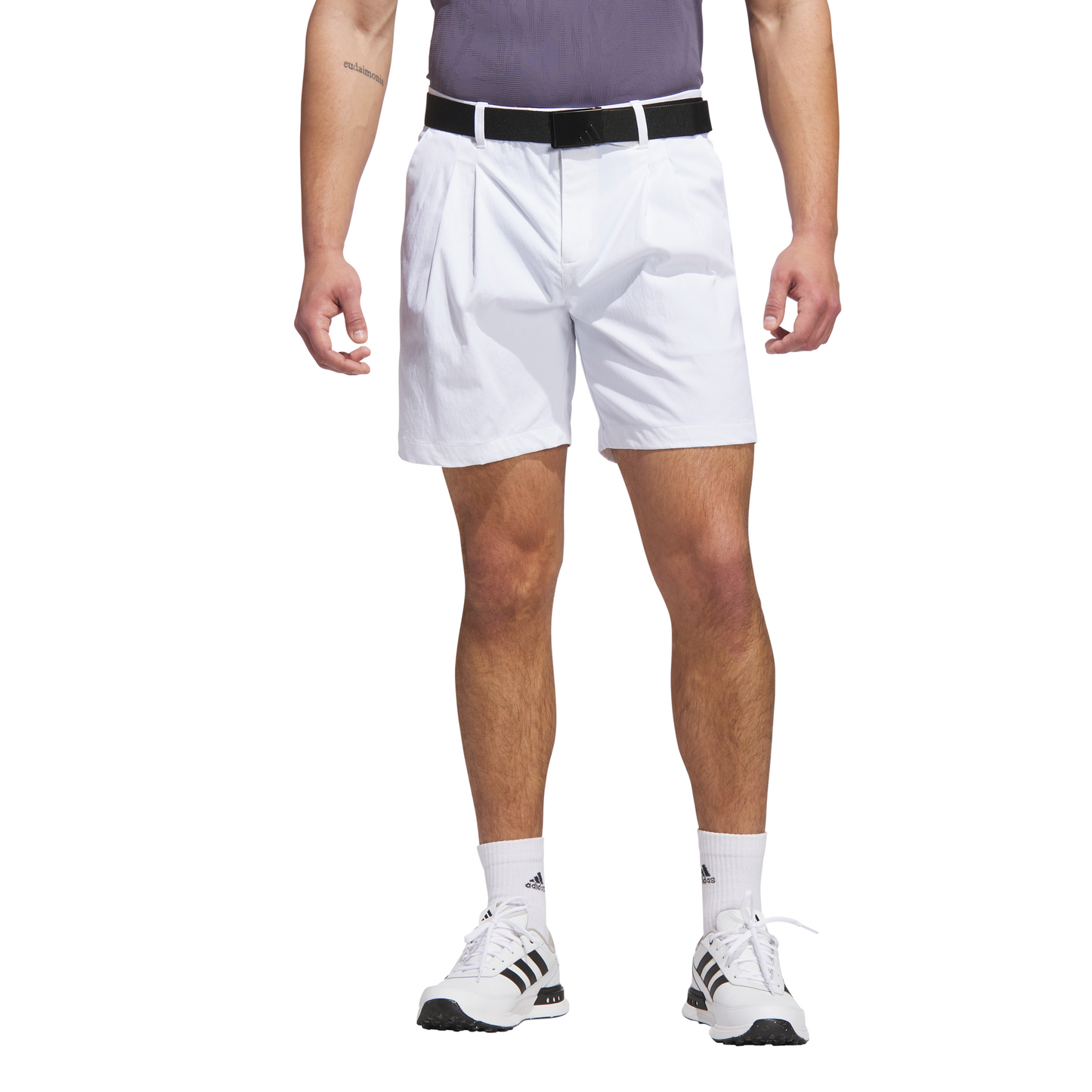 Go-to Pleated 7-inch Short - White
