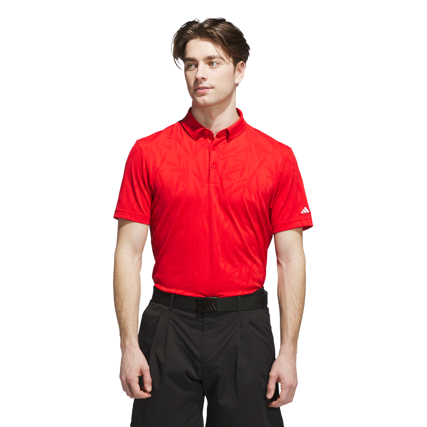 Go-to Textured Polo Shirt - Collegiate Red