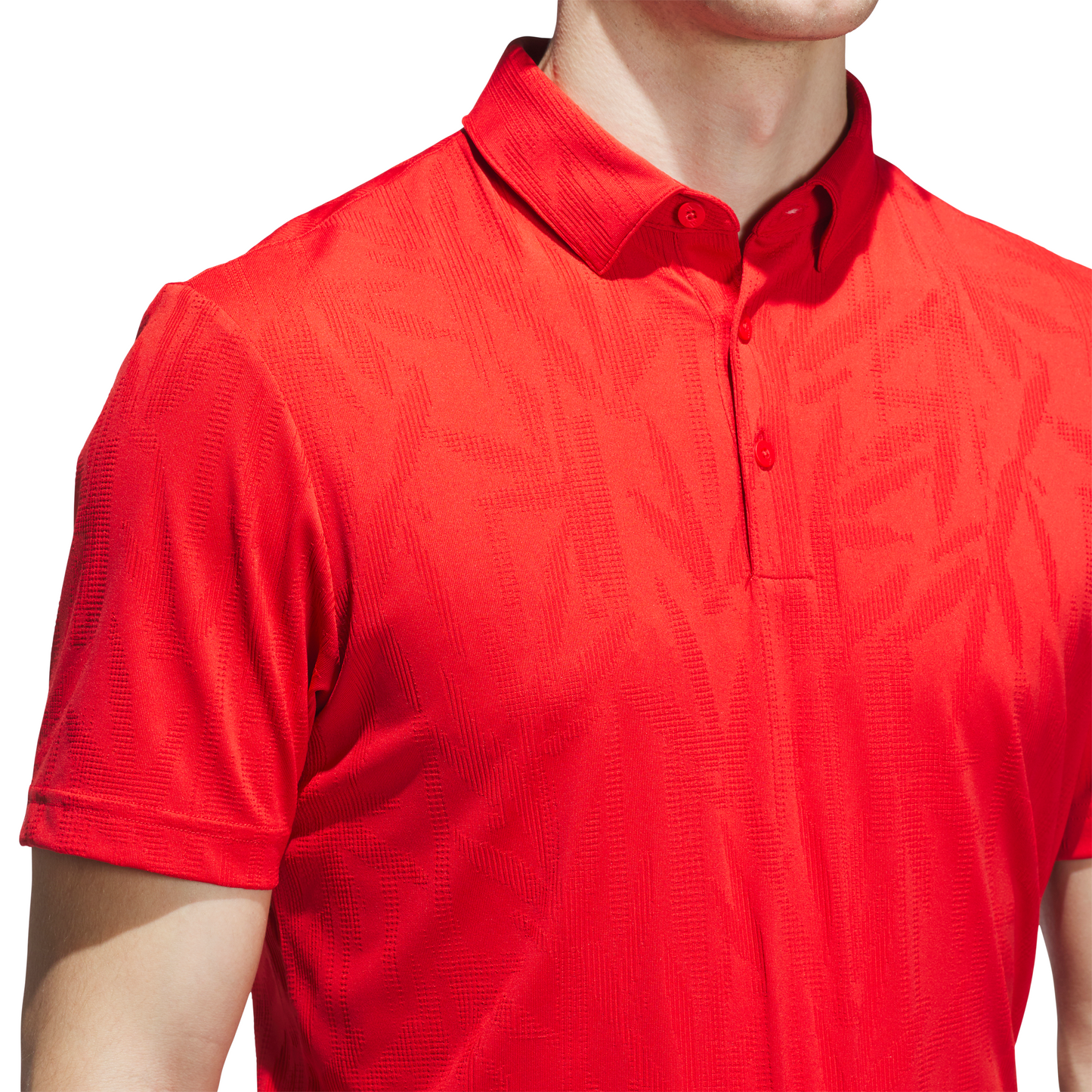 Go-to Textured Polo Shirt - Collegiate Red