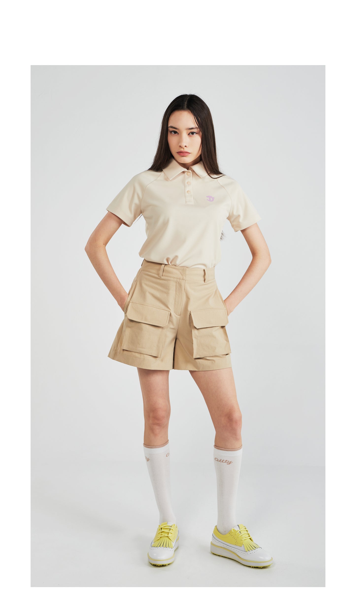 [CELLTY] Elastic Outpocket Shorts - Beige