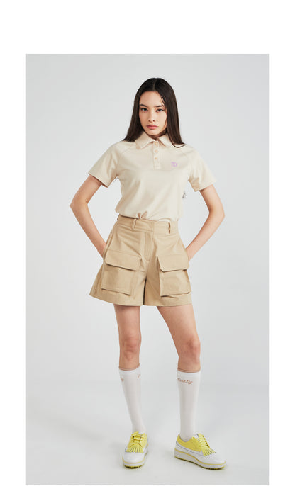 [CELLTY] Elastic Outpocket Shorts - Beige