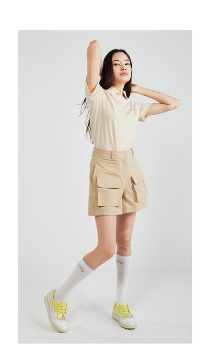 [CELLTY] Elastic Outpocket Shorts - Beige