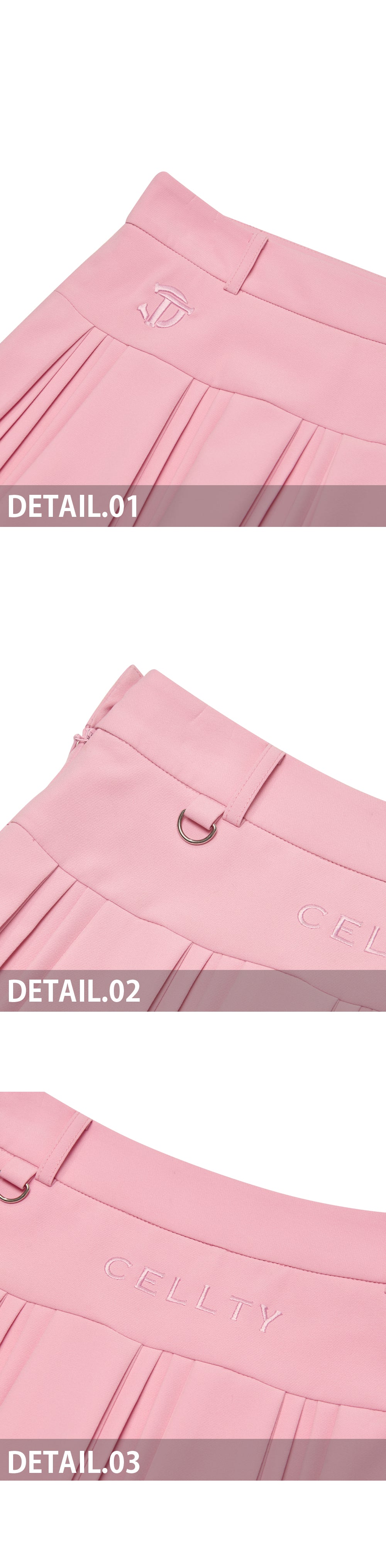 [CELLTY] Vivid Light Pleats Skirt - Pink