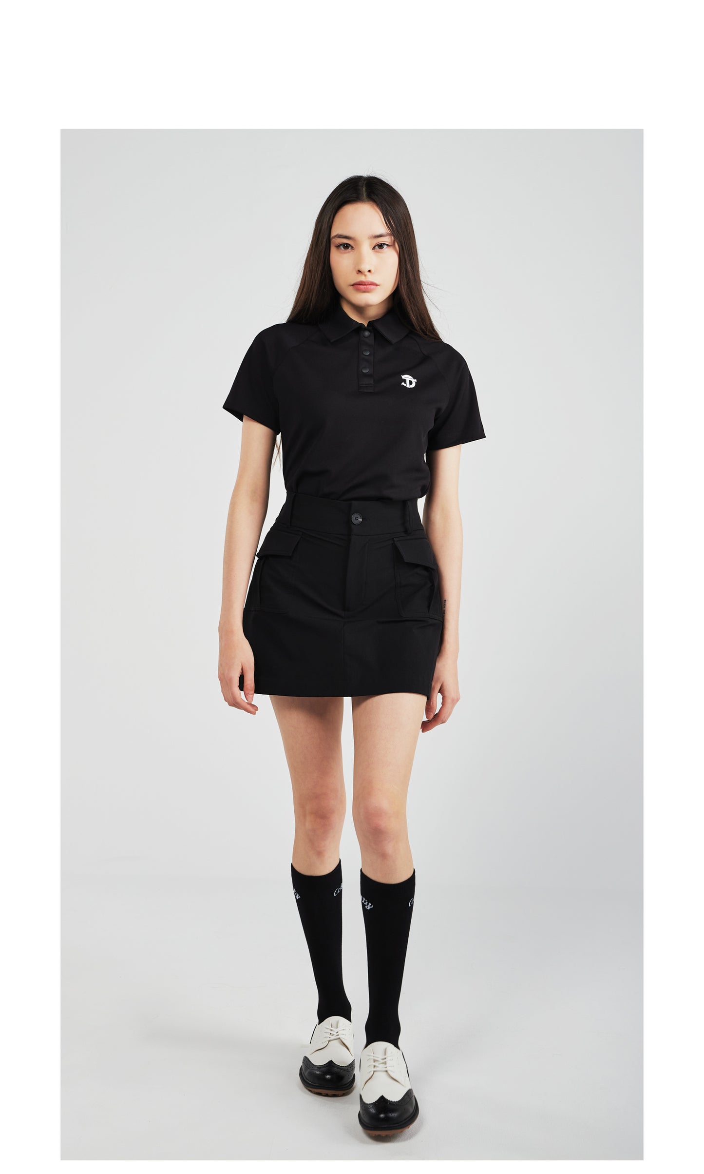 [CELLTY] Slim Banding Outpocket Skirt - Black