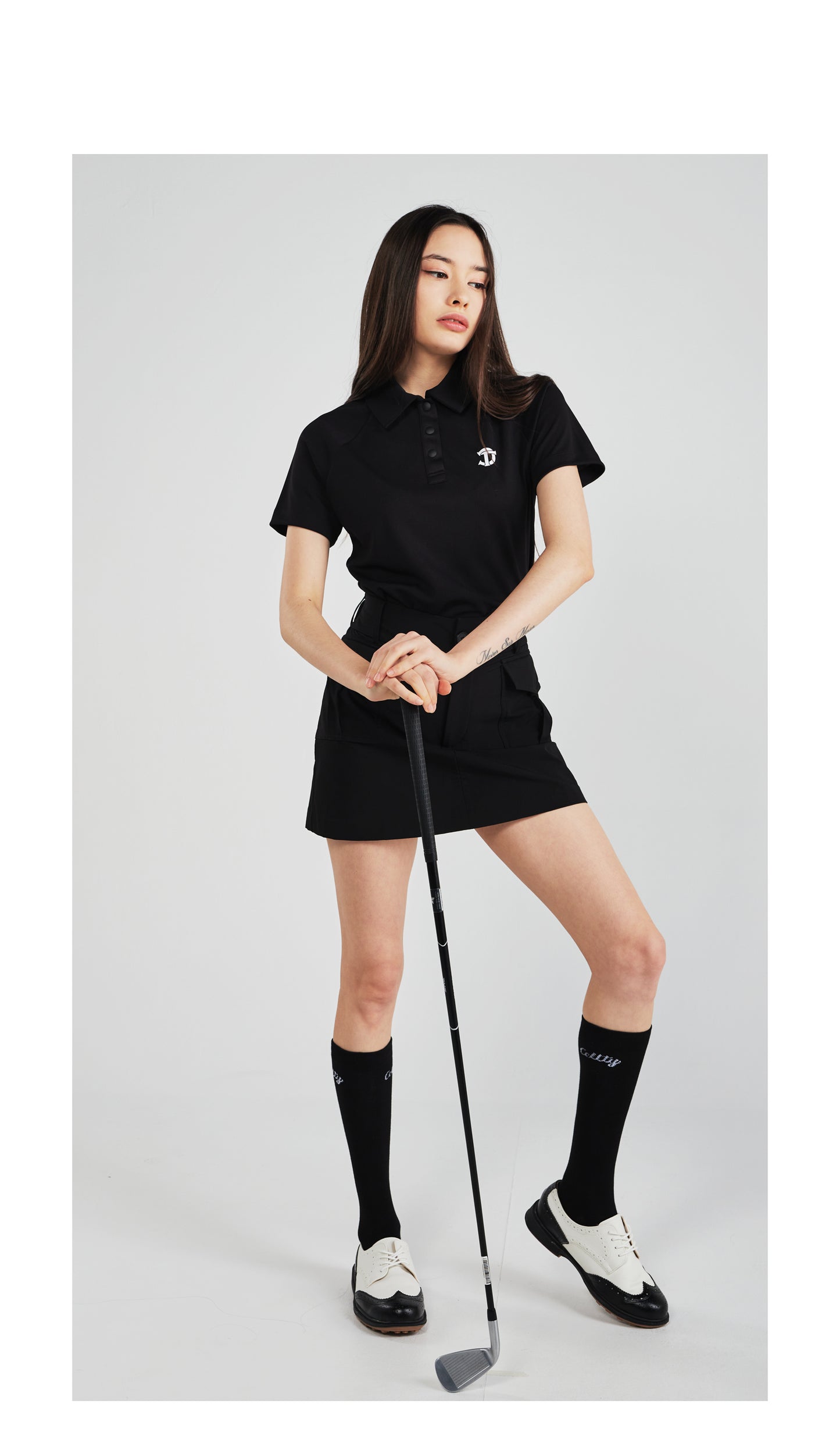 [CELLTY] Slim Banding Outpocket Skirt - Black