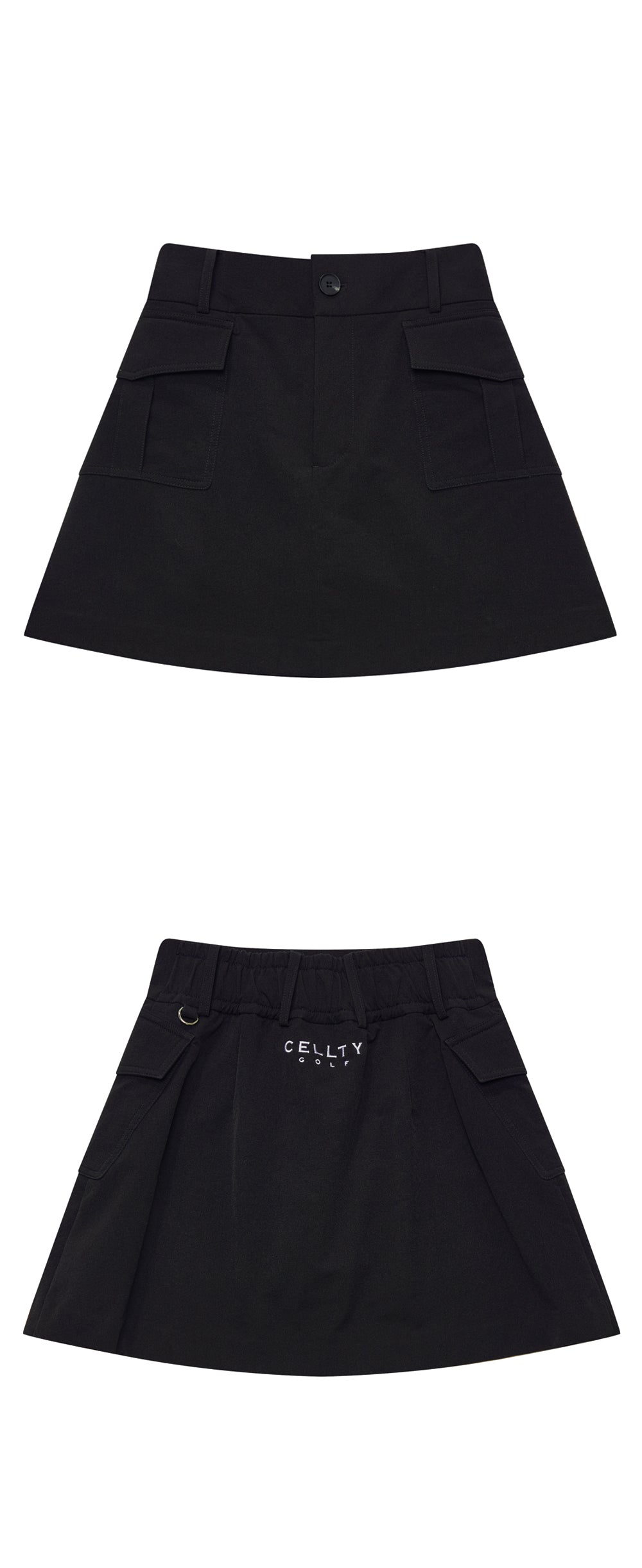 [CELLTY] Slim Banding Outpocket Skirt - Black