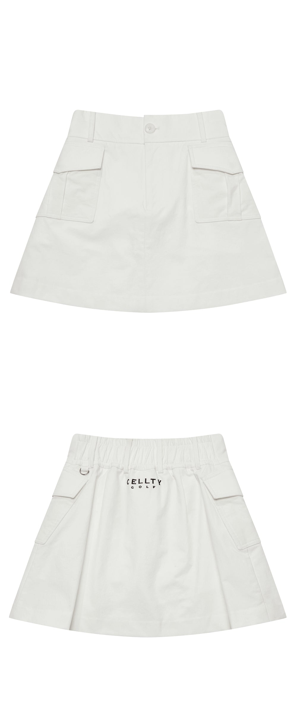 [CELLTY] Slim Banding Outpocket Skirt - Ivory