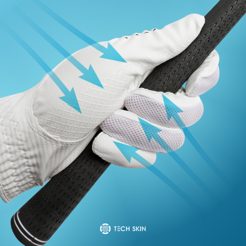 TECHSKIN Men's All-Silicone Black Golf Glove