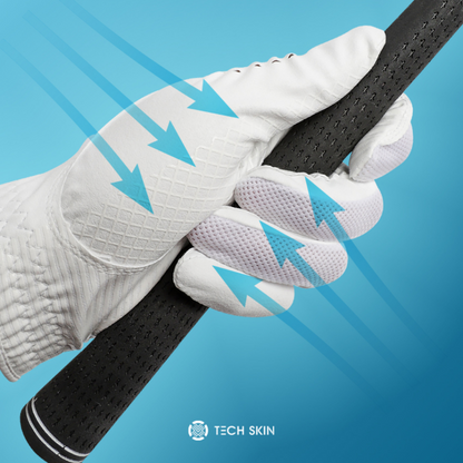TECHSKIN Men's All-Silicone Black Golf Glove