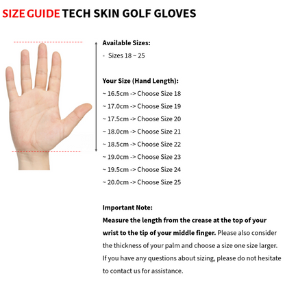 TECHSKIN Men's All-Silicone Black Golf Glove