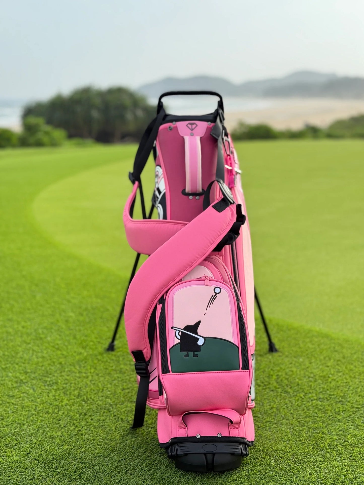 TESAI Signature Stand Bag in Vitality Rose