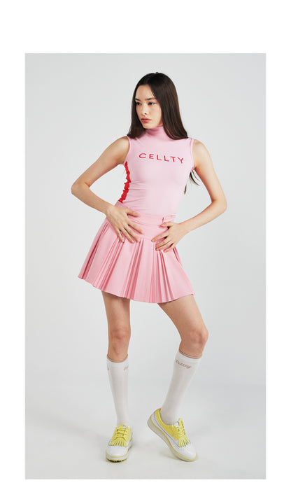 [CELLTY] Vivid Light Pleats Skirt - Pink