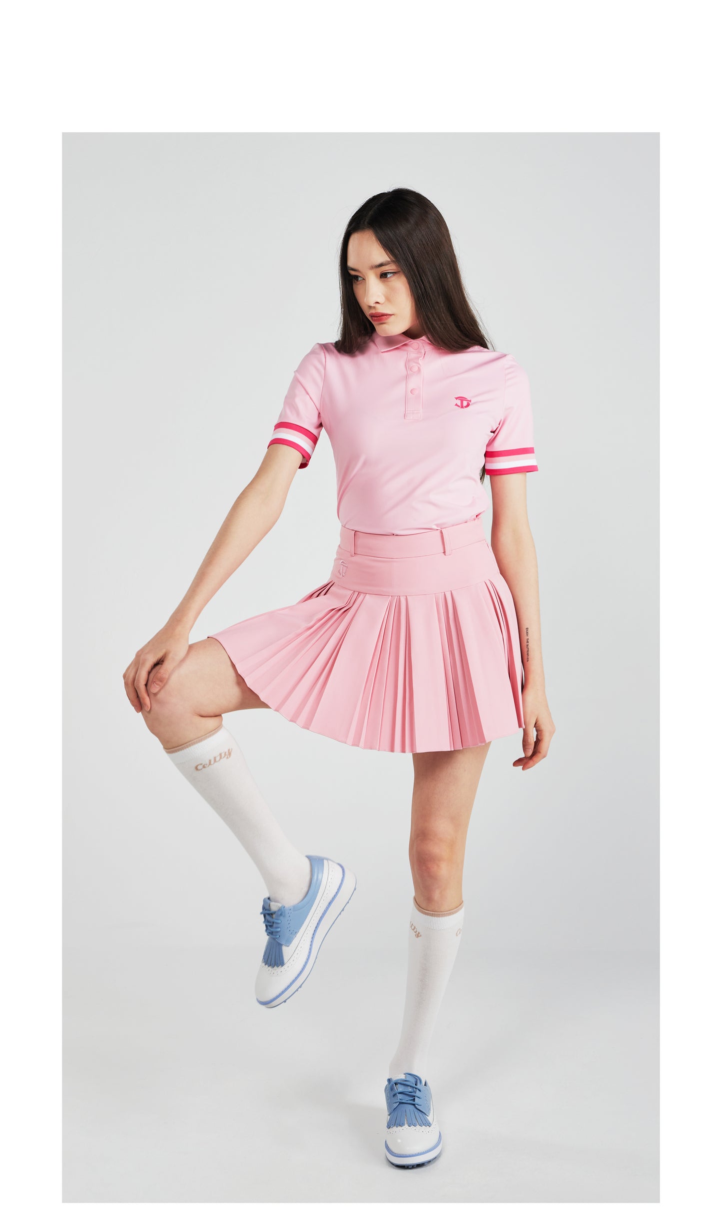 [CELLTY] Color Half Sleeve PK Collar - Pink