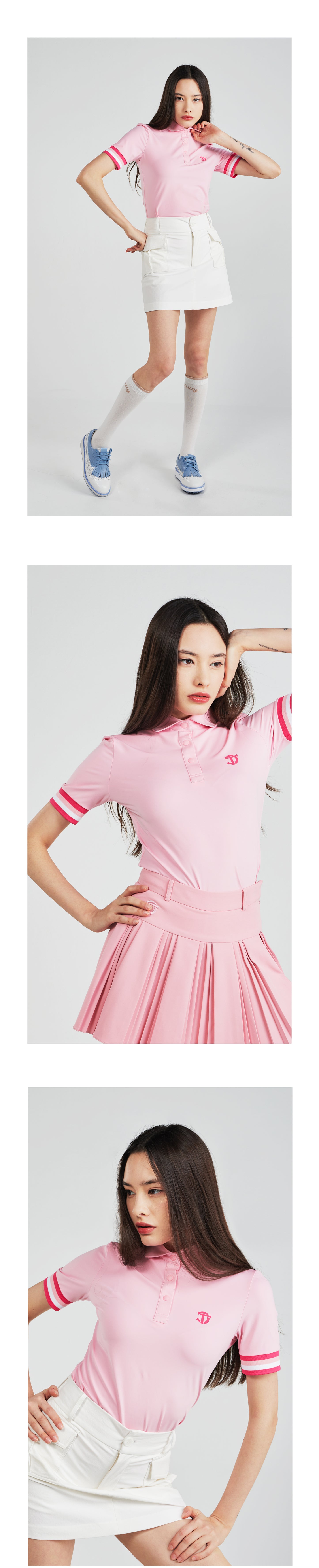 [CELLTY] Color Half Sleeve PK Collar - Pink