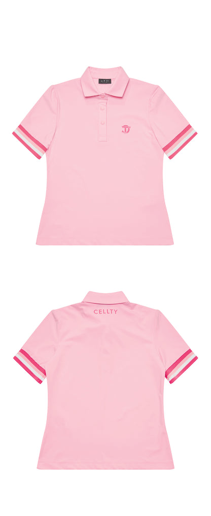[CELLTY] Color Half Sleeve PK Collar - Pink
