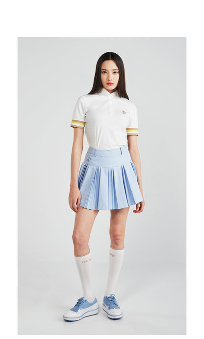 [CELLTY] Vivid Light Pleats Skirt - Sky Blue