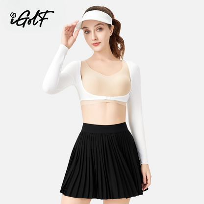 Women's Golf UV Arm Sleeves Cropped - White