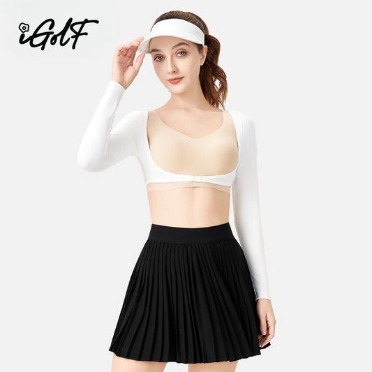 Women's Golf UV Arm Sleeves Cropped - White