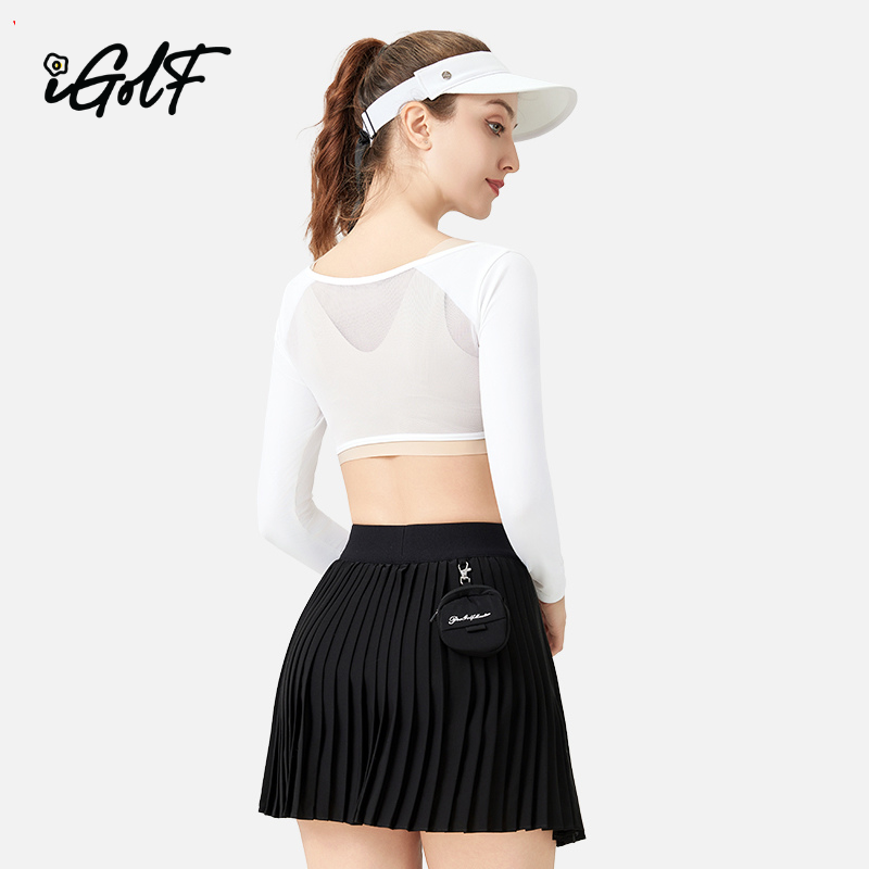 Women's Golf UV Arm Sleeves Cropped - White