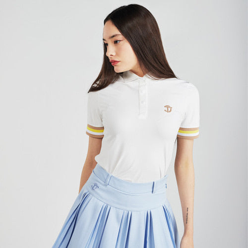 [CELLTY] Color Half Sleeve PK Collar - White